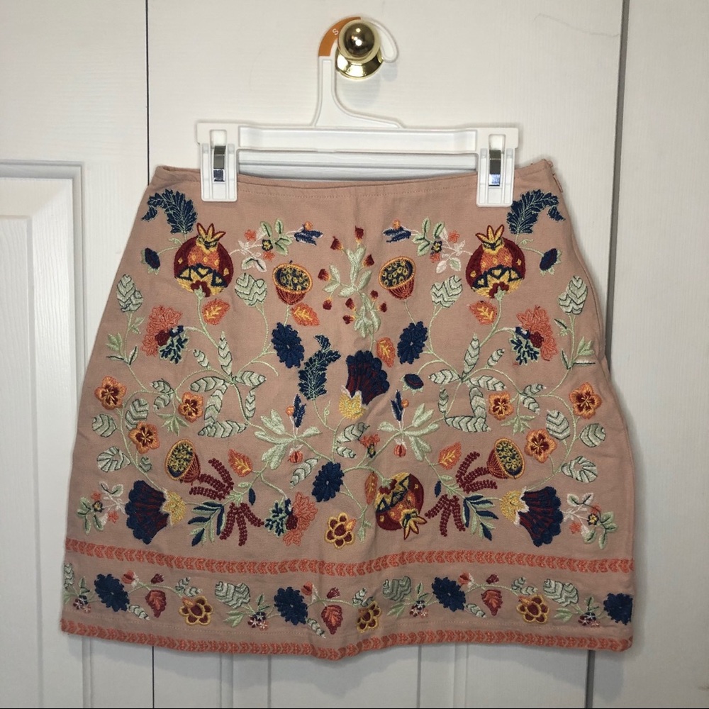 Urban Outfitters Embroidered Skirt